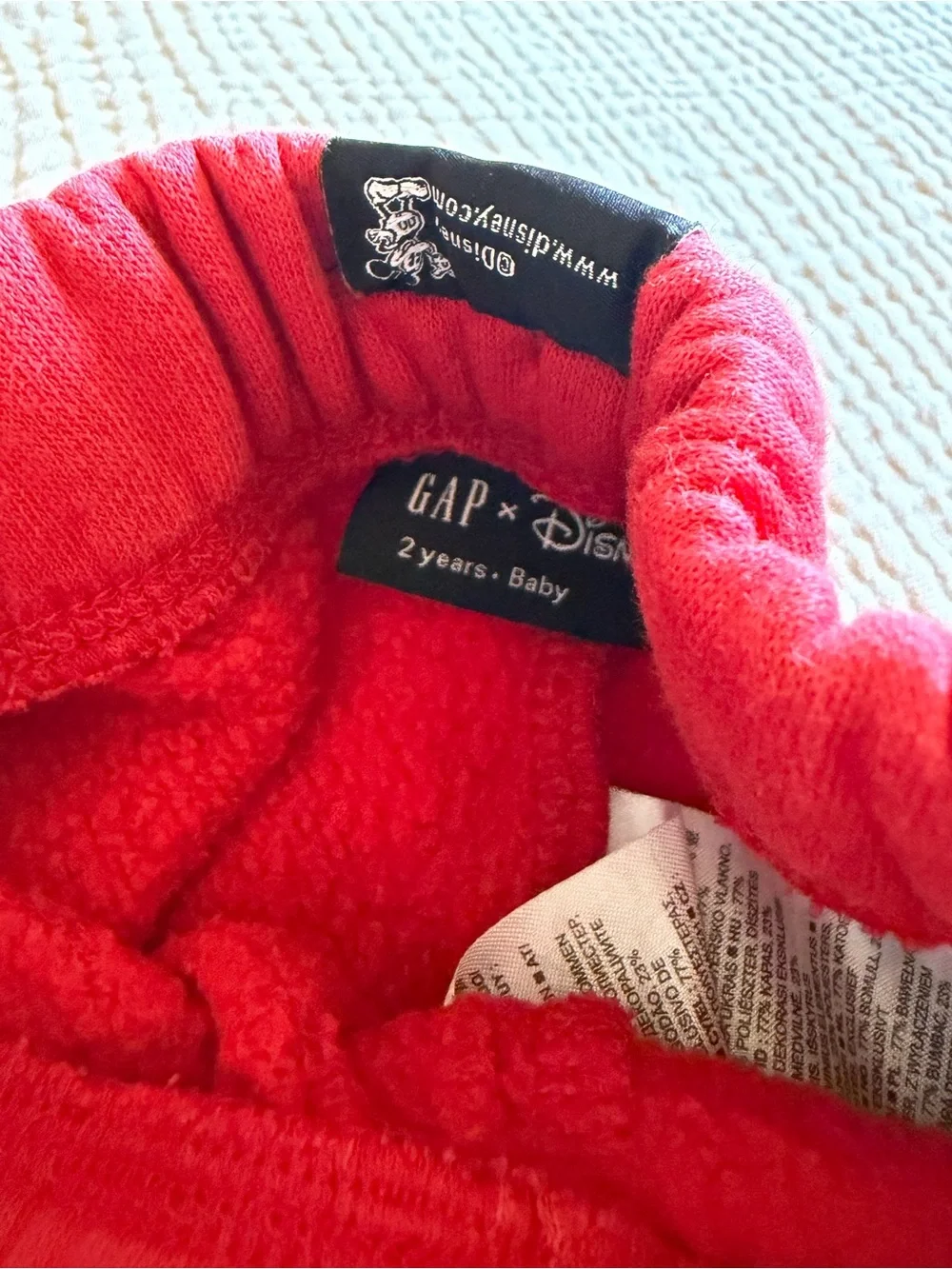GAP Kids Bright Red Fleece Joggers with Logo